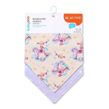 Нагрудник-хустинка Коники 42см x 21см Babyono 2 шт УТ000006220 фото
