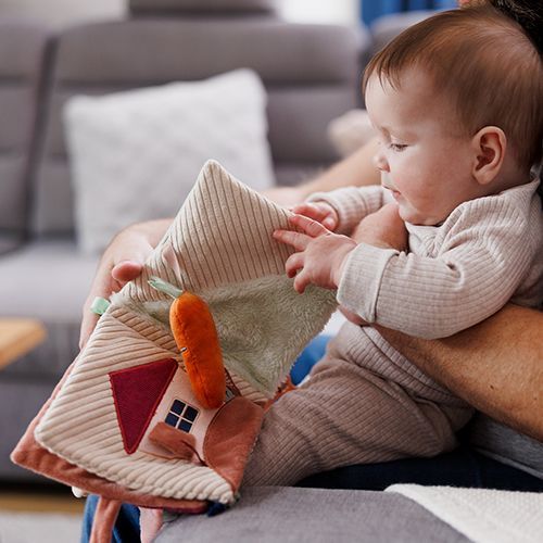 Розвиваюча м'яка книжечка Babyono Кролик Каро УТ000012063 фото