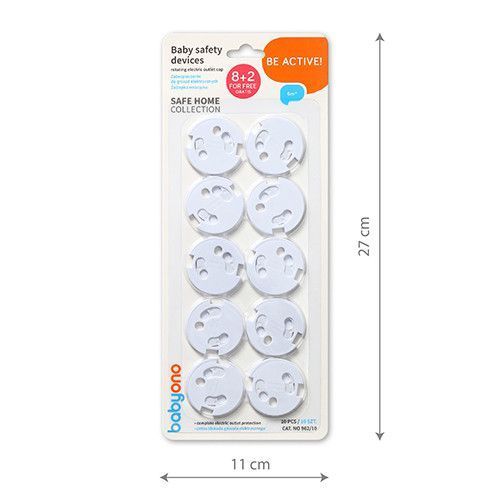 Заглушки для розеток поворотные Babyono 10шт УТ000006377 фото
