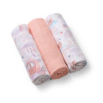 Муслиновые хлопковые пеленки 70х70 см Babyono Розовый, 3 шт УТ000006860 фото