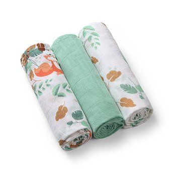 Пелюшки муслинові бавовняні 70х70см Babyono Салатовий 3 шт УТ000006859 фото
