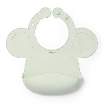 Нагрудник силіконовий з регульованою застібкою Babyono 30см x 28см Зелений УТ000007635 фото