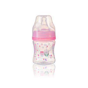 Пляшка антиколікова 120мл з широким отвором Babyono Рожевий 0м+ 763889 фото