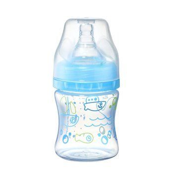 Пляшка антиколікова 120мл з широким отвором Babyono Блакитний 0м+ 763887 фото