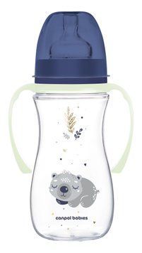 Пляшка антиколікова 300 мл з широким отвором Canpol babies Easystart Sleepy Koala блакитна 35/238_blu фото