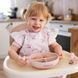 Силіконова тарілка на три секції з присоскою та кришечкою Babyono Рожева 1661-02 фото 6