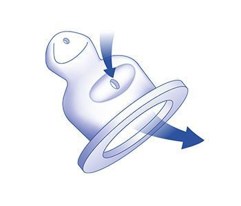 Соска ортодонтична універсальна, антиколікова,силікон (від 6 місяців) L (швидкий потік) 2 шт 763776 фото